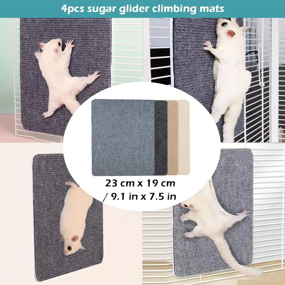 Sugar Glider Toys, Sugar Glider Climbing Mats, Self-Adhesive Cage Accessories fo